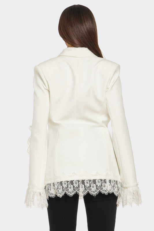 Graceful Lace Blazer